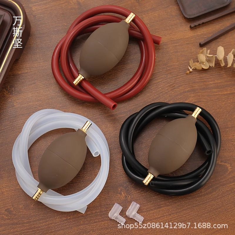 管带铜茶盘水球排水硅胶整套茶具