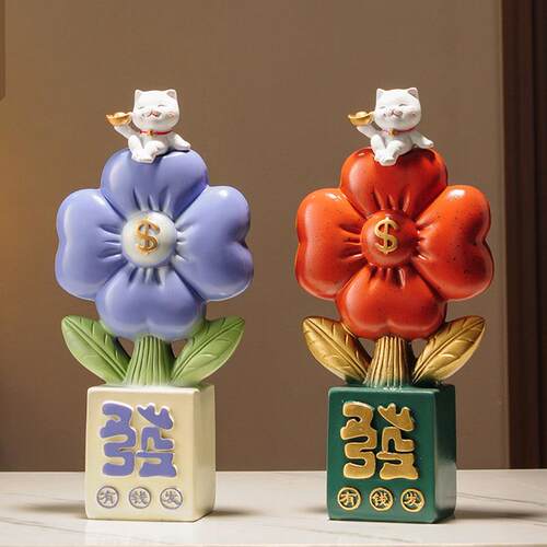 新款直销有钱花创意摆件前台招财装饰开业礼物玄关客厅电视柜家居