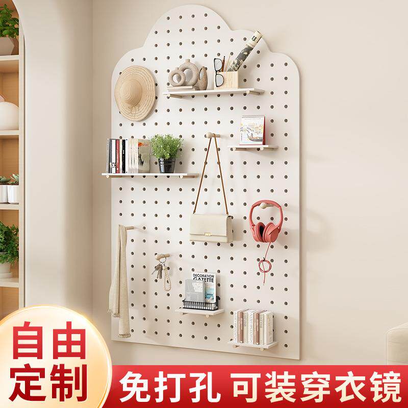 实木洞墙洞户板玄关墙面置物架入隔板壁装饰收纳上墙RYF挂板展示