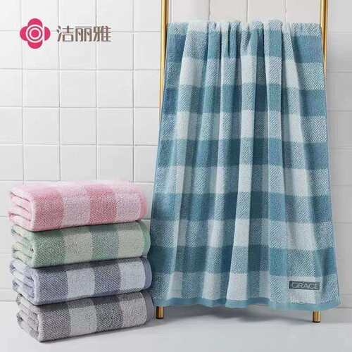 洁丽雅浴巾 纯棉柔软吸水加厚全棉浴巾刺绣logo 洁丽雅9232