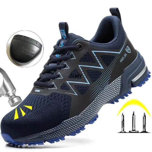 Anti-stab Safety Shoes Men Steel Toe Shoes Puncture Proof Br