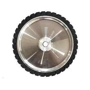 加厚斜纹砂带机橡胶轮抛光机铝芯橡胶打磨轮支持非标橡胶轮子批发