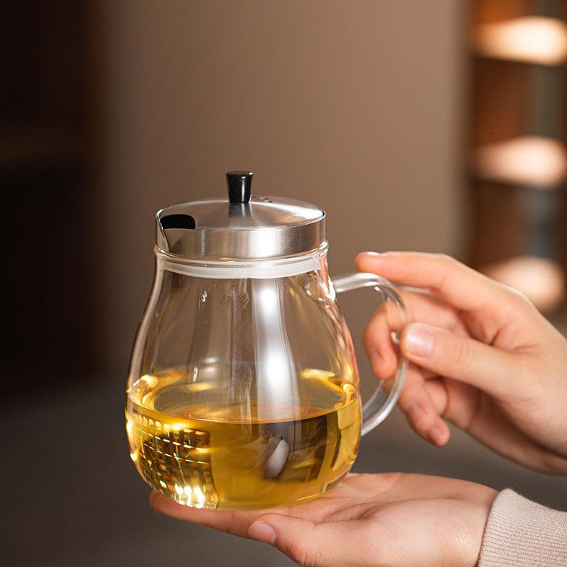 高硼硅耐高温玻璃茶壶水果茶壶功夫泡家用办公室茶具套组明火加热
