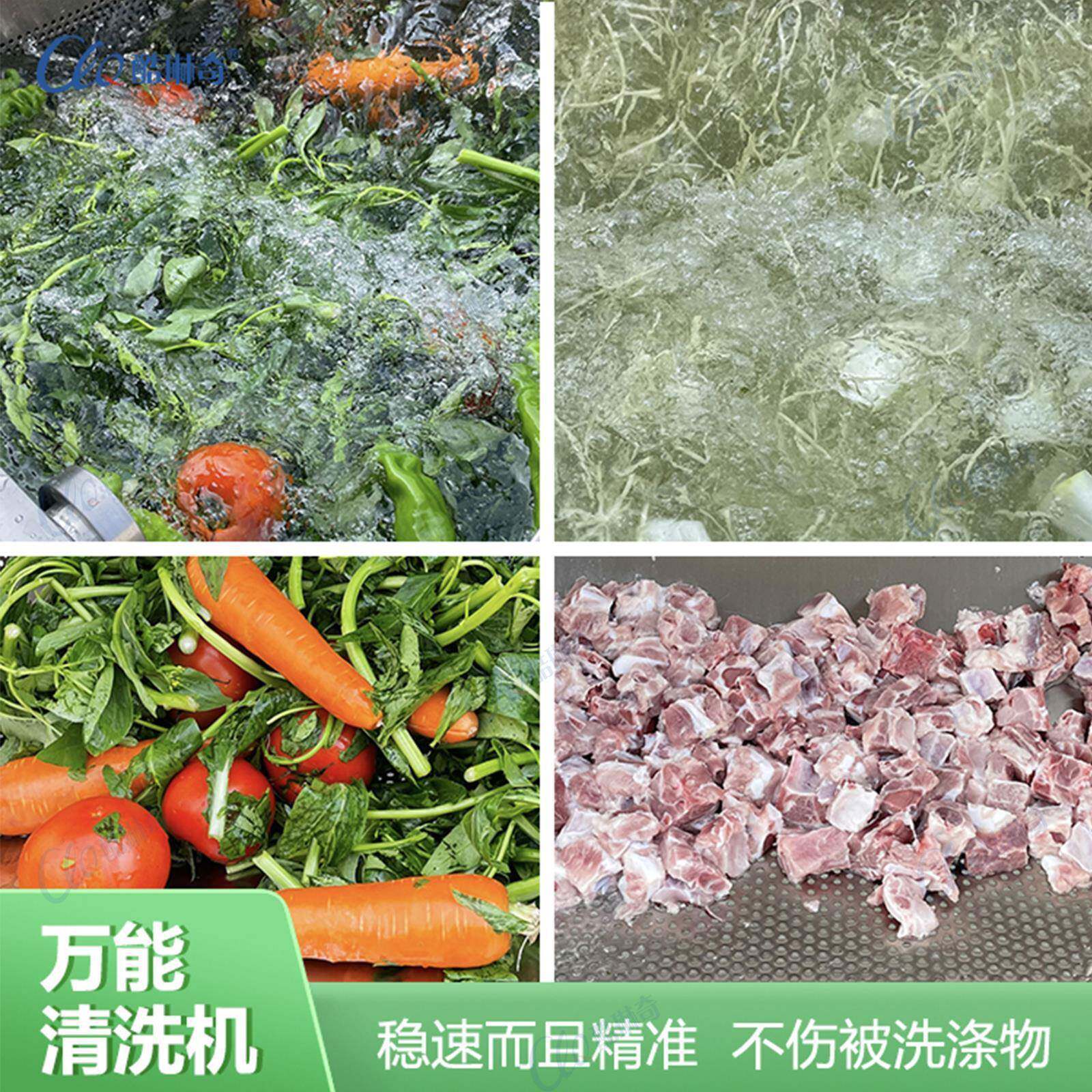 多功能海产虾米活虾扇贝洗泥机涡流水果果蔬药材万能清洗机