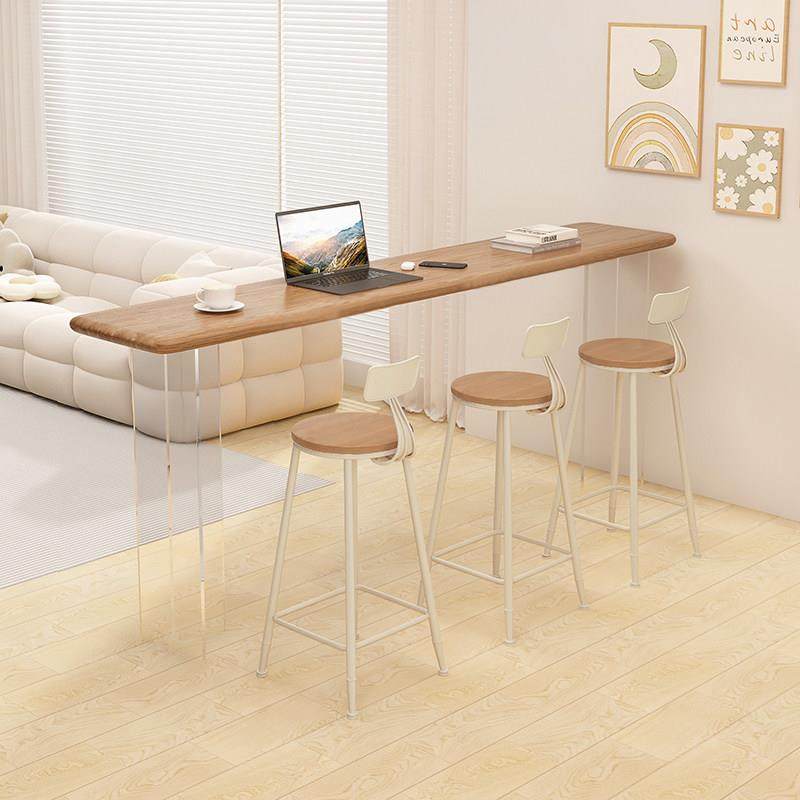 亚克力悬浮实木吧台桌家用简约现代高脚窄桌阳台靠墙长条桌椅组合,住宅家具,吧台,淘宝优惠券,粉丝福利购,淘宝优惠卷