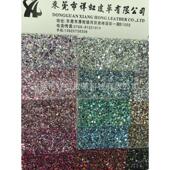 厂家直销新款 特殊格丽特闪亮混彩不规则厚片格利特人造革PU