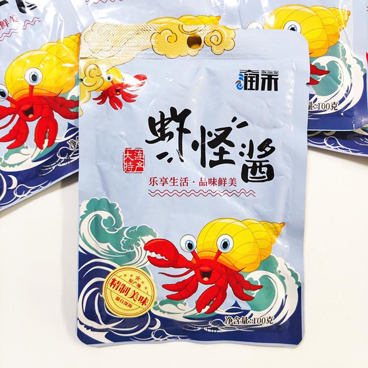 即食大连润禾虾怪酱100克*5袋特产熟虾酱拌饭面蘸酱菜海鲜虾肉酱