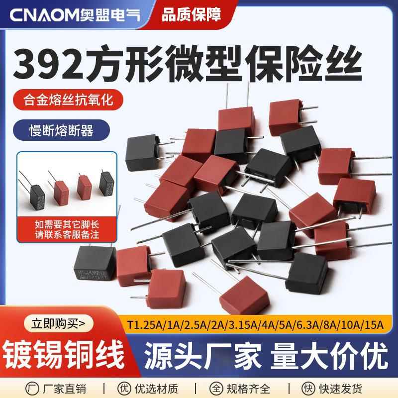392方形保险丝 250V保险管 慢断 T 1A 2A 3.15A 4A 5A 6.3A 8.5*4