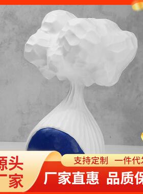 现代艺术人物雕塑抽像人脸树脂创意摆件样板房销售中心软装搭配