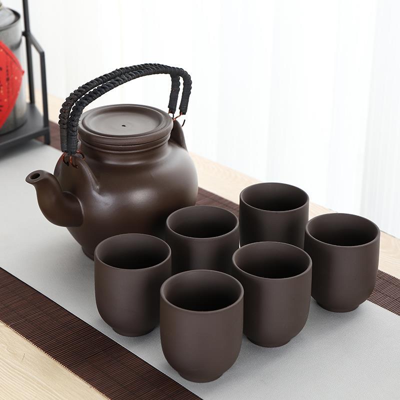 紫砂壶宜兴防烫过滤陶瓷家用大号容量功夫茶具带滤网耐高温泡茶器