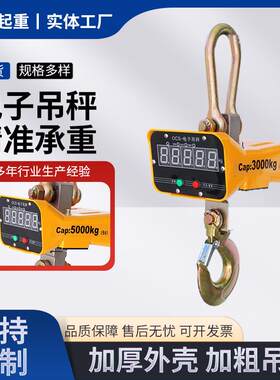 电子吊秤钢制耐用大重量挂钩吊钩称无线控制OCS工业电子吊秤