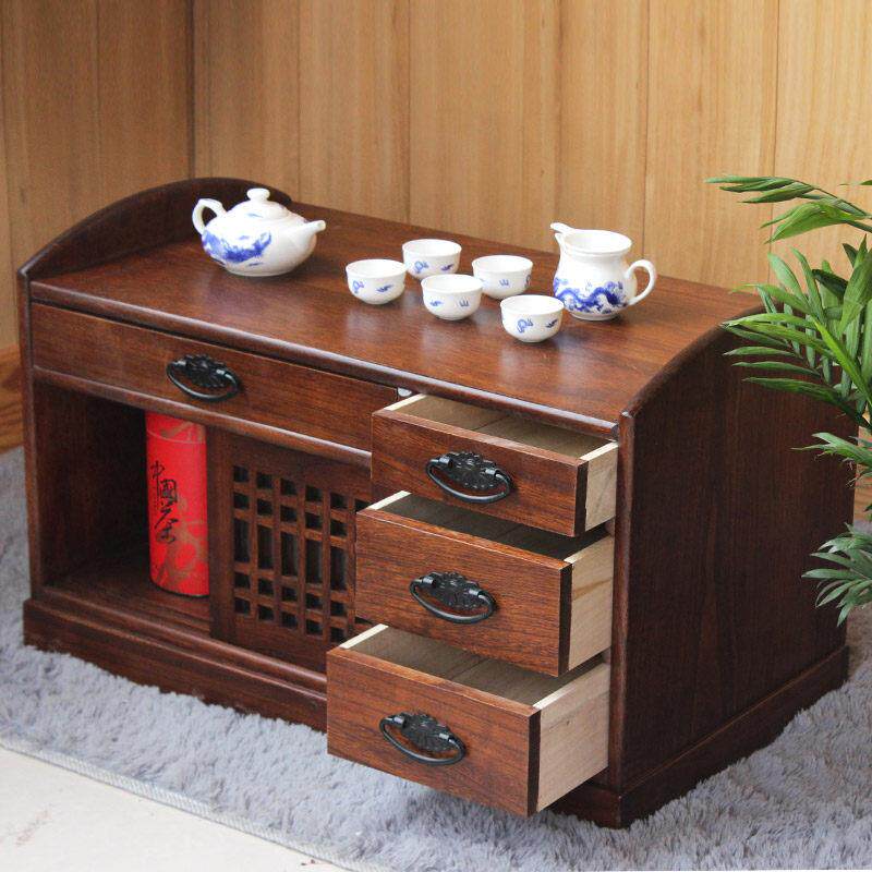 实木茶水柜茶柜收纳储物柜子茶几简约客厅小户型迷你矮桌现代小
