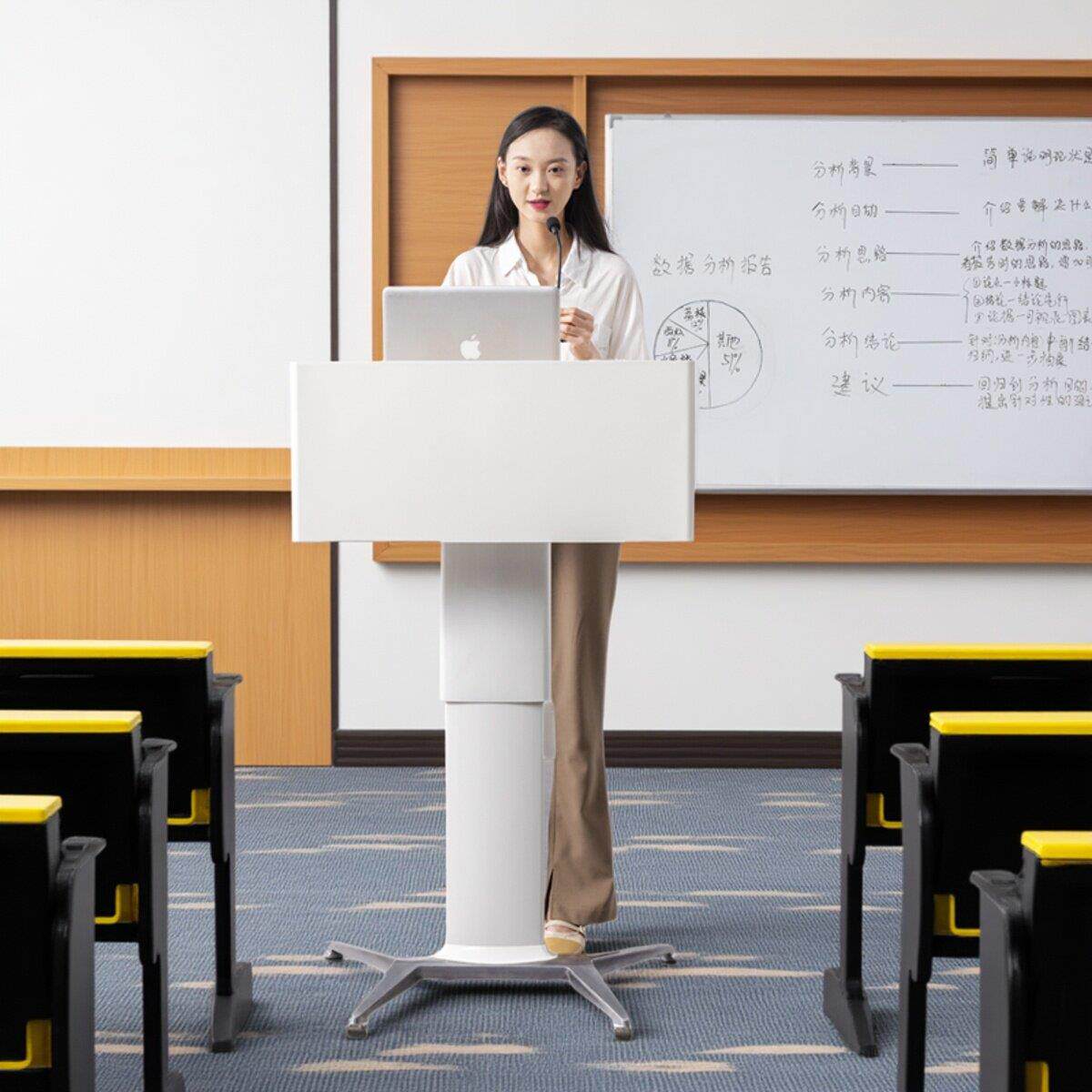 可移动升降演讲台学校教室会议室培训接待台迎宾台讲台桌讲台直销