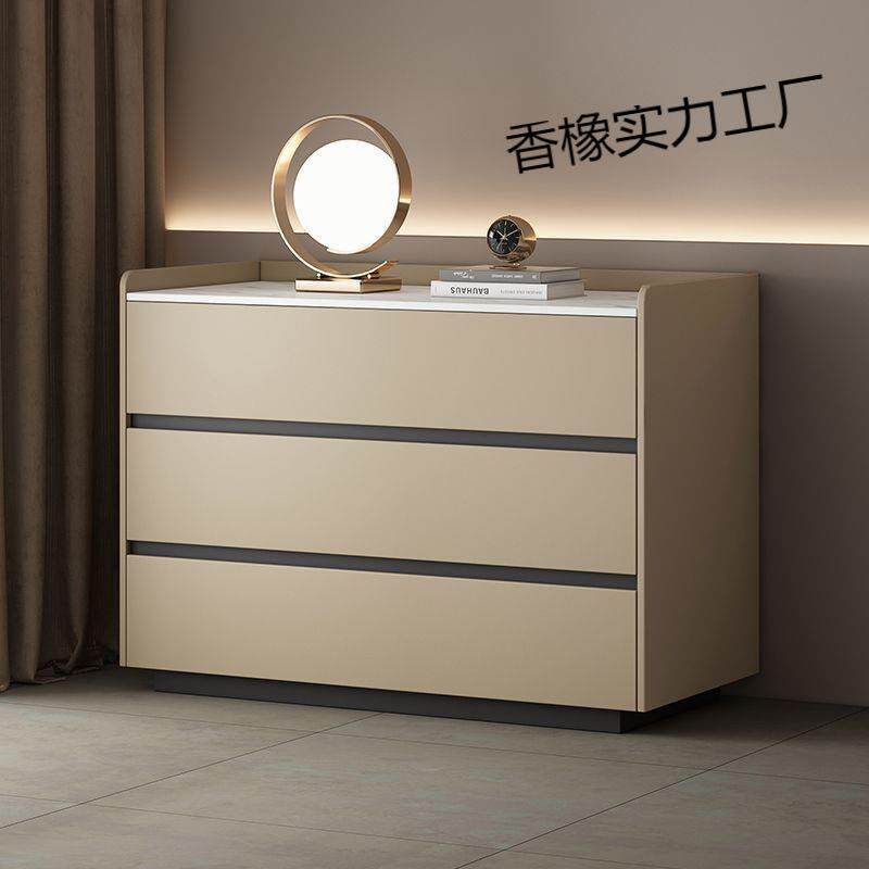 环保加宽床边柜斗柜简约网红轻奢极简皮艺现代卧室床头柜意式