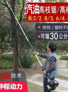 多功能进口高枝油锯汽油绿篱修剪机园林绿化果树加长高枝锯高枝剪