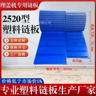 现货pp模组带25.4节距理盖提盖机上盖机专用2520型塑料链板输送带