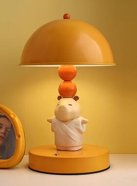 创意卡通小夜灯卧室床头睡眠台灯儿童房装饰氛围灯卡皮巴拉灯摆件