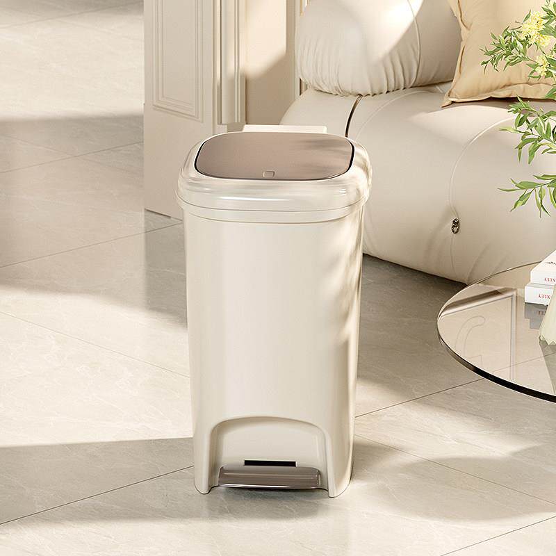 脚踏手按垃圾桶2023新款带盖子家用脚踩大容量化妆室厨房卧室客厅