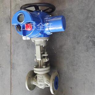 J941Y硬质合金电动硬法兰截止阀J941H 40DN300智能电动截止阀