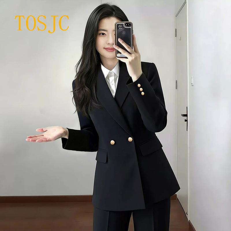 西装套装女2026秋季新款轻职场正装公务员教师通勤面试西服外套