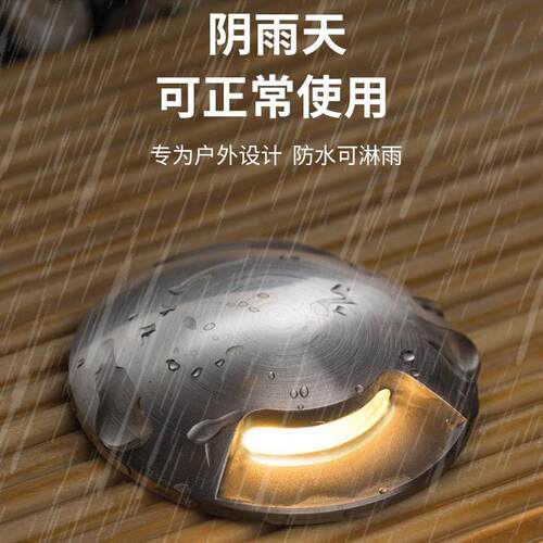 led不锈钢透光地埋灯1W户外防水嵌入式步道灯3W侧面发光台阶灯