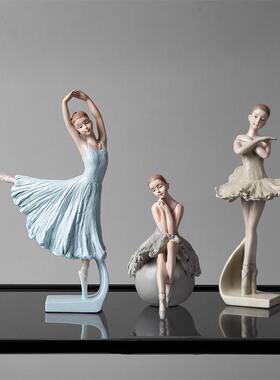 北欧孩创意芭蕾女摆件iRRW2030ns风者样板品房间公主房舞软装饰家