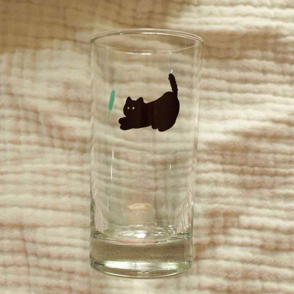 heyday 狗尾巴草和猫 海波杯玻璃水杯啤酒果汁饮料杯 350ml