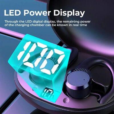 Headphone Led Power Display Waterproof Smart Button Control
