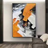 客厅现代简约装 饰画酒店大尺寸手绘油画沙发背景墙抽象轻奢挂画