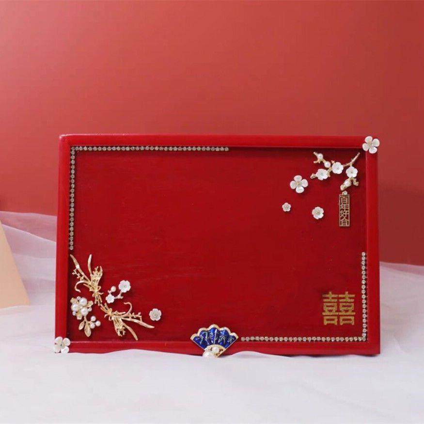 中式托盘长方形红色敬茶木盘子敬酒结婚喜盘陪嫁木质敬茶盘干果,节庆用品/礼品,婚房装扮用品,淘宝优惠券,粉丝福利购,淘宝优惠卷