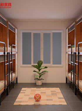 电床上下铺床床双民宿竞电竞酒店床封板上下FBC-8620高低青旅双层