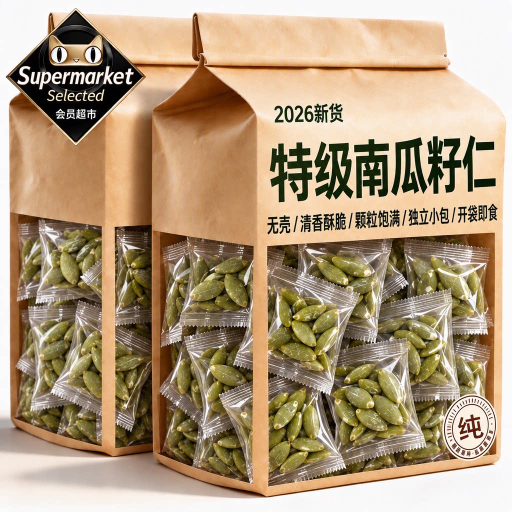 新疆特级南瓜子仁熟无壳独立装