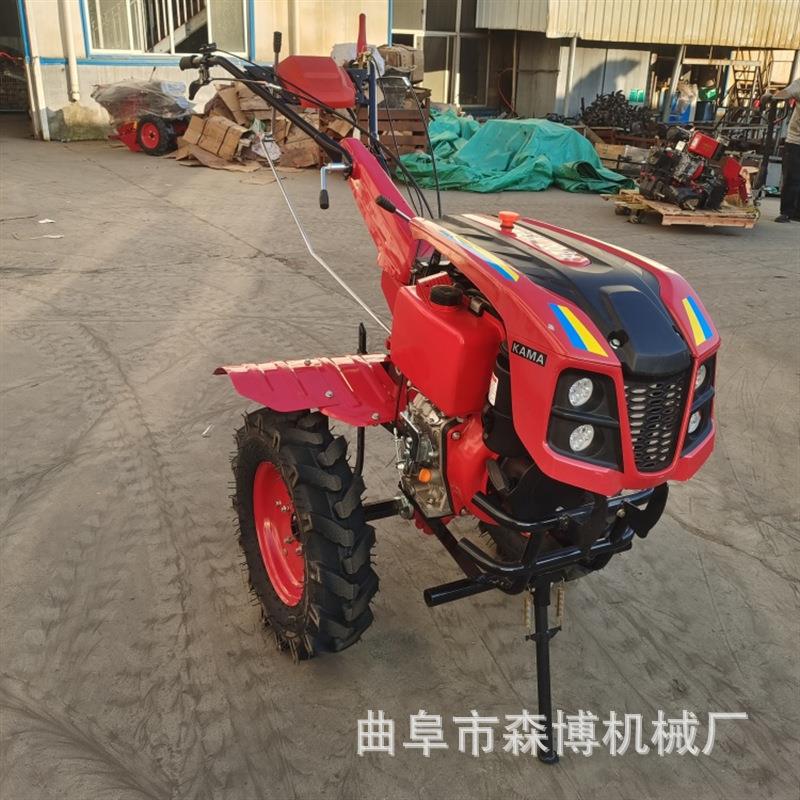 两驱大轮胎微耕机农小型扶FQU耕旋机柴油电用启动农耕打田手开沟