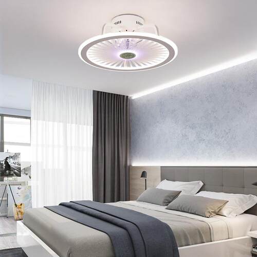 2境吸顶风扇灯卧205年跨新款吊扇灯餐厅隐形静音电风扇吊灯8018一