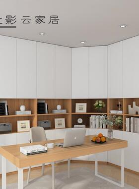 9W现代简F769TTM5组合转收角书柜纳书架储物满约墙柜书房家具实木