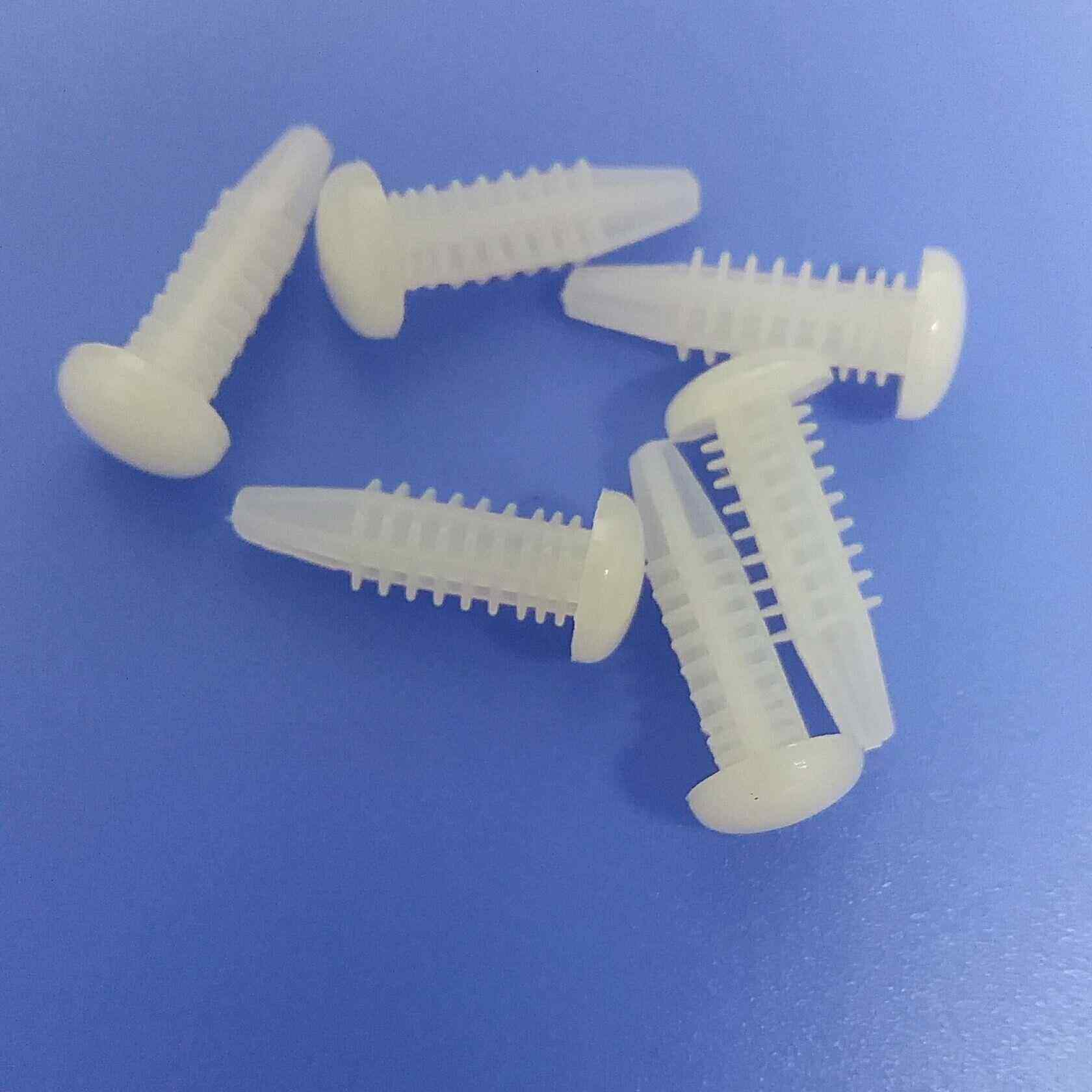 尼龙标牌装饰铆钉钻孔3.3塑料简易树形铆钉固定钉齿形铆钉本色