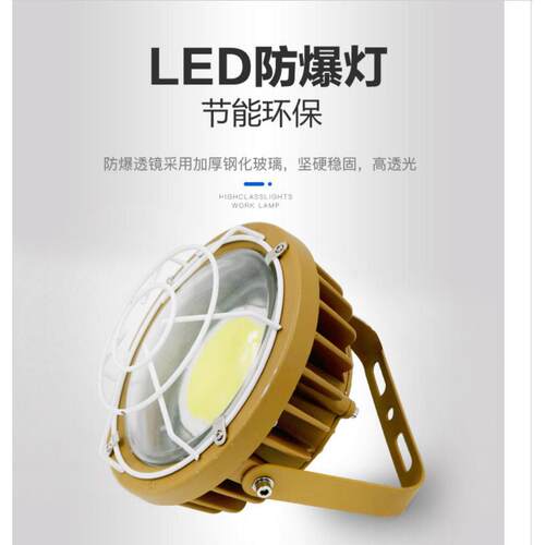 LED防爆灯200w加气站仓库工厂加油站应急照明 50w100 w户外投光灯