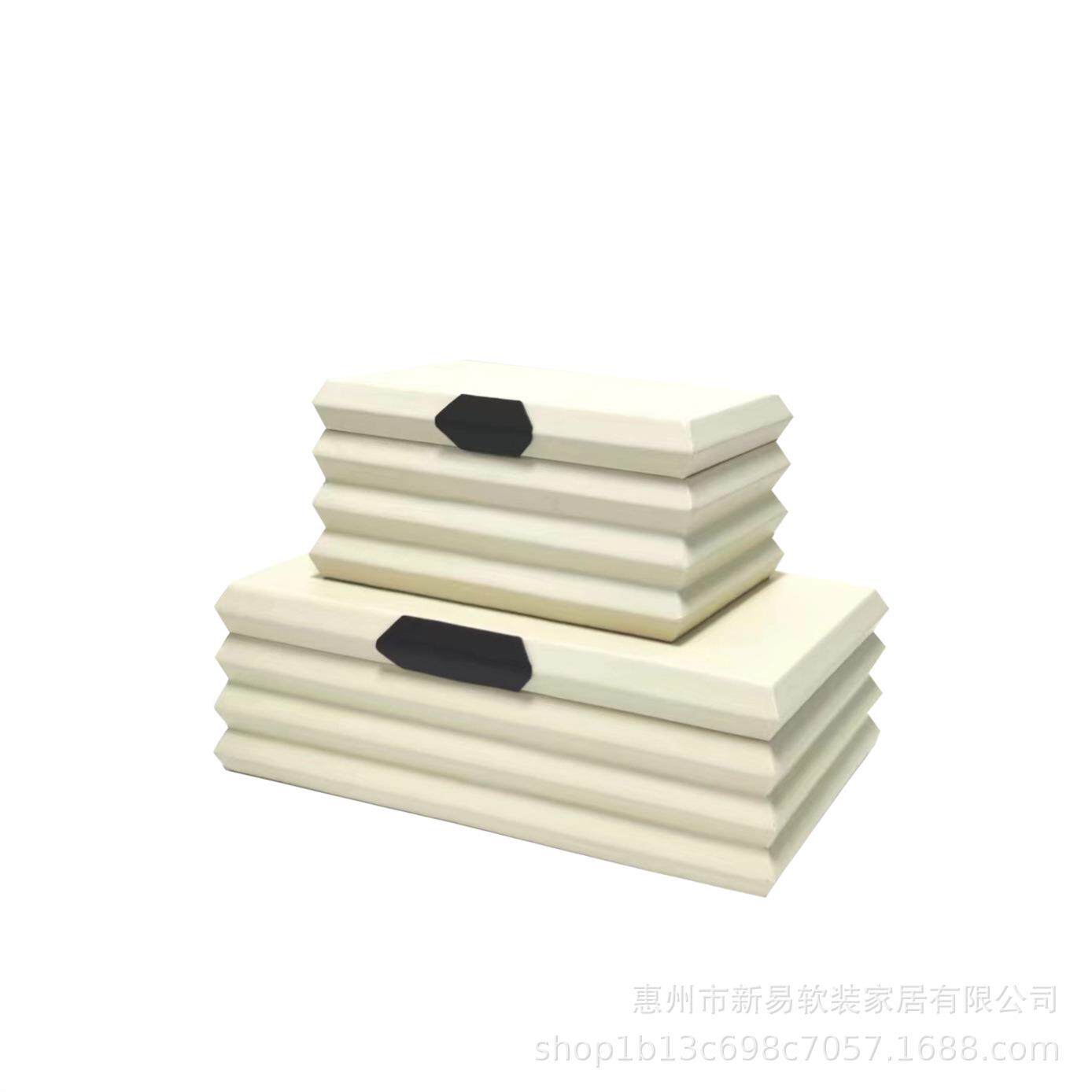 样板房别墅酒店装饰收纳盒衣帽间橱柜衣橱软装工艺摆件储物盒