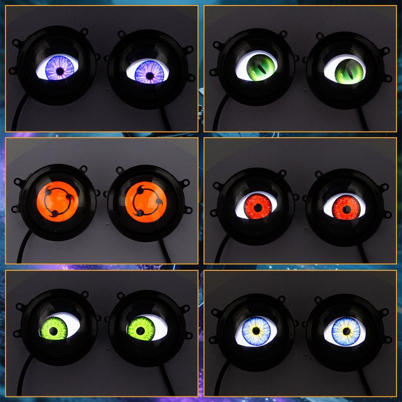 爆款汽车LED动眼态恶魔大透灯装饰镜大灯装1.5W改恶魔眼眼九号车