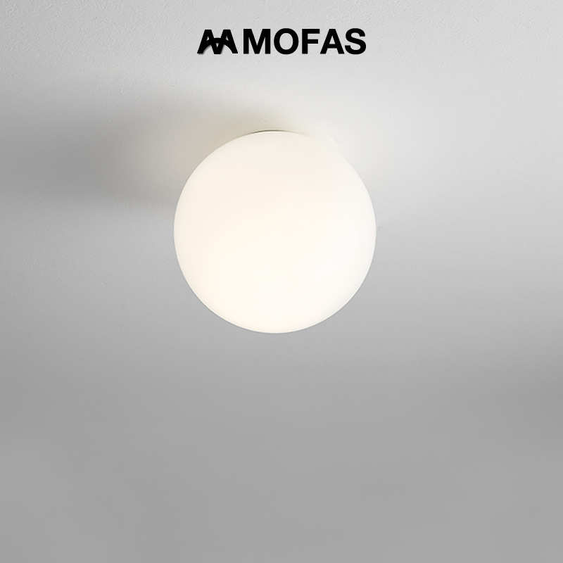 北欧现代简约玄光玻璃圆球走廊过道阳台楼梯飘窗氛围吸顶灯