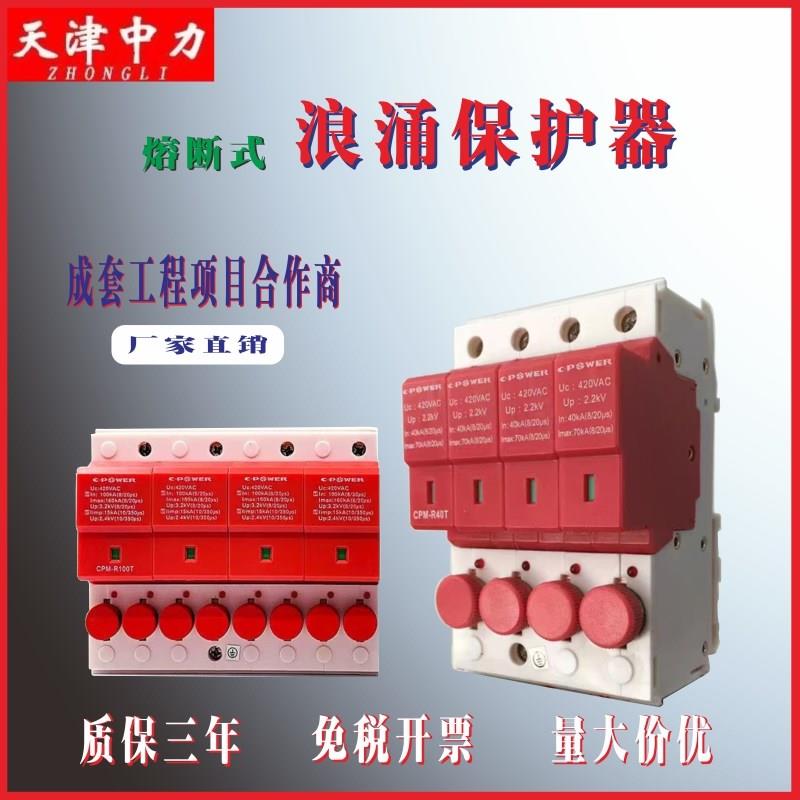天津中力浪涌保护器一级CPM-R100T熔断型R40T防雷器家用议价
