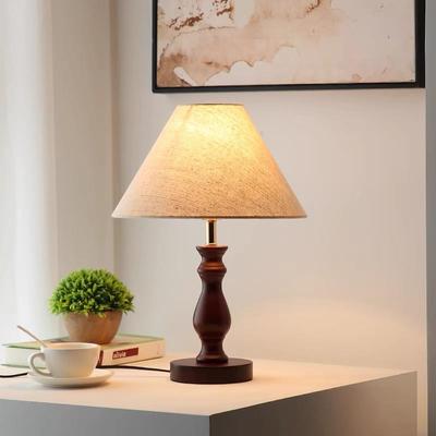 新款卧室古浪漫调光台灯结婚长中明灯温馨客厅床灯实木头创意式美