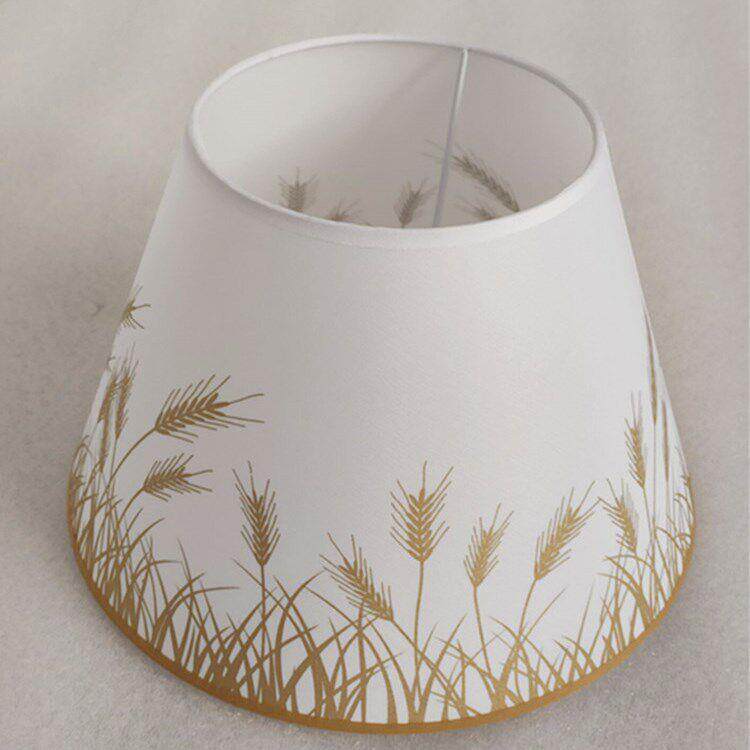 台灯灯罩E27灯口卧室床头壁灯罩印花锥形落地灯罩灯具配件