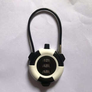 锁拔号挂锁圆形钢丝锁 锁机械密码 大粤发3位密码 锁虫形密码