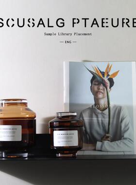 化妆室浴室柜化妆台浴缸旁蜡烛杯香薰杯收纳盒储物盒台面装饰品