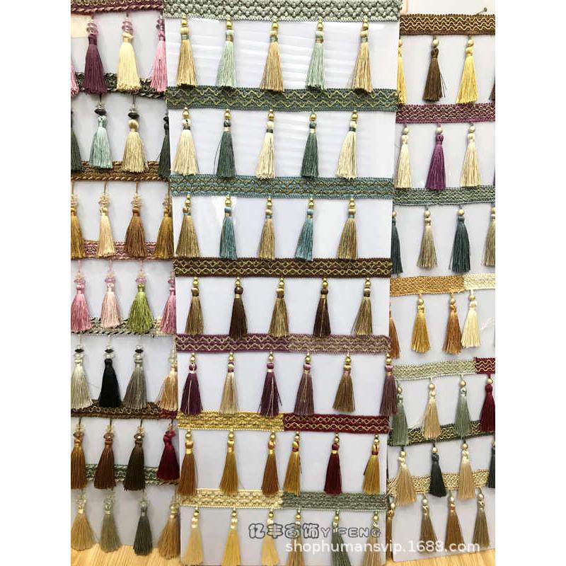 窗帘花边双色吊球电镀吊穗好质量款厂家直销批发现代简约一个12米,居家布艺,花边,淘宝优惠券,粉丝福利购,淘宝优惠卷