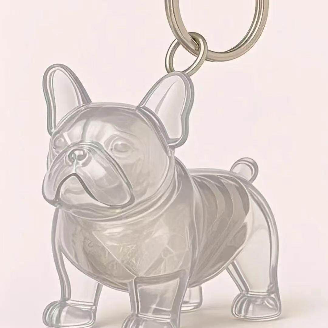 宠物毛发收纳挂件透明存放猫咪狗毛球球钥匙扣纪念品创意礼品挂饰
