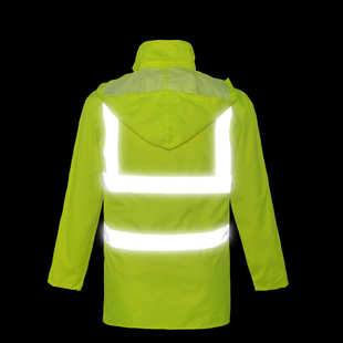 款加大反光隐藏式交通雨衣防水雨衣帽檐衣长雨工作服