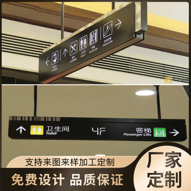 指示灯箱商场指示牌超市医院悬挂地下车库牌双面发光镂空吊牌灯箱