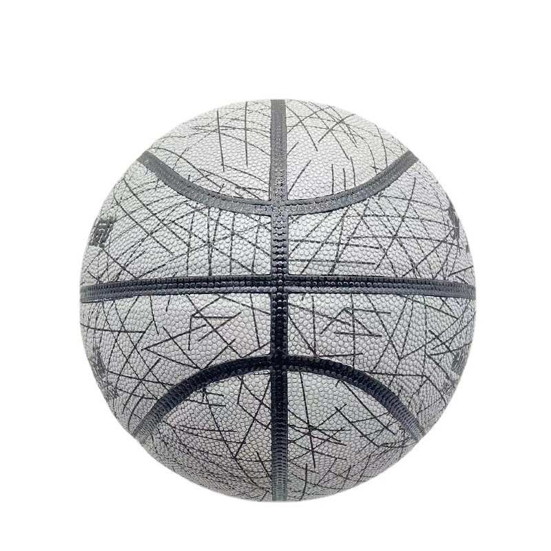 捷威吸湿紫黄篮球 纪念款篮球 24号篮球 室内外吸湿篮球 反光篮球